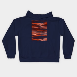 Irregular watercolor lines - orange Kids Hoodie